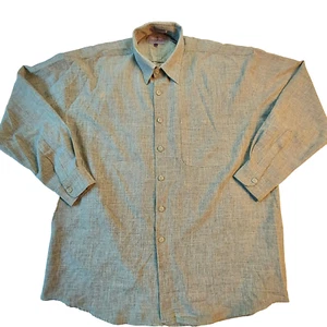 Jordan Craig Men's Shirt Long Sleeve Button Down Green XL 17-17.5 Polyester - Picture 1 of 4