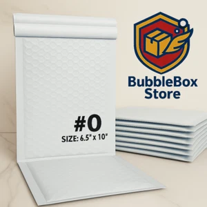 Sobres de envío acolchados #0 de burbujas de polietileno 6,5x10 | Múltiples cantidades - Imagen 1 de 9
