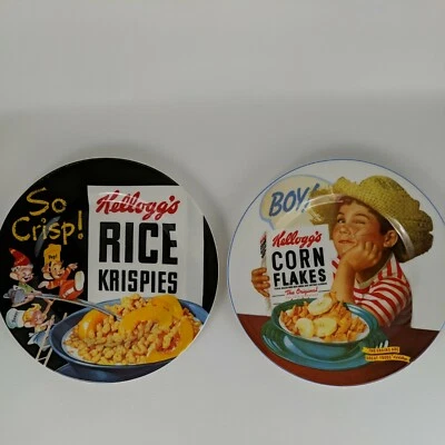 Set of 2 Vintage Kellogg's 2005 8" Plate Rice Krispies and Corn Flakes - Image 1 of 4