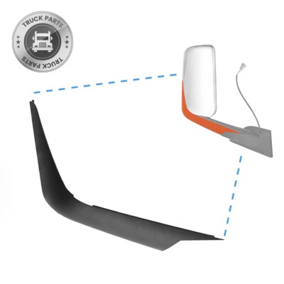 Black Door Mirror Arm Cover For 2018-2022  Freightliner Cascadia Right Side - Image 1 of 4