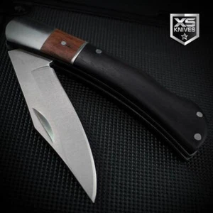 Western Gentlemens 2-Tone WOOD HANDLE Lock Back Survival Folding Pocket Knife - Picture 1 of 4