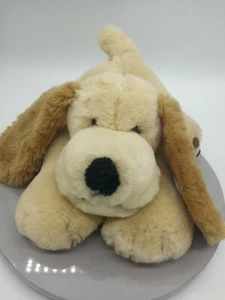 Vtg Singi Ltd Tan/Brown Puppy Dog Plush 9" Long Korea Laying Down Long Ears - Picture 1 of 6