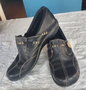 Clarks Bendables Sixty Delta Mujer Cuero Negro Cómodo Zapatos para Caminar Talla 6 M - Imagen 1 de 8