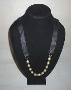 Vintage Weiß Silber Perlenkette Perlenband Mode Halskette - FN0117 - Bild 1 von 3