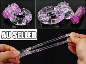 Cock Ring Rabbit Vibrator Clitoris Couples Massager Vibrating Sex Toy - Picture 1 of 1