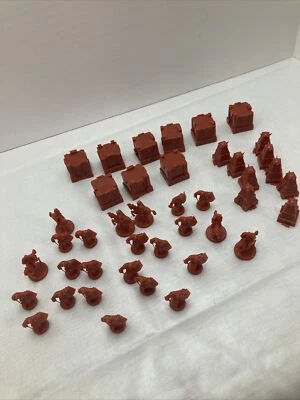 Age of Conan The Strategy Boardgame - AMBER PLASTIC PIECES (42) - FF Pub 2008 - Image 1 of 4