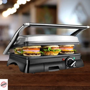 Parrilla de contacto Aigostar Samson 30KLU- XXL parrilla Panini, máquina de sándwiches, 2000 vatios - Imagen 1 de 4
