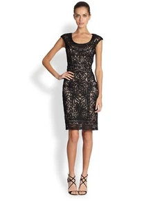 New Sue Wong, black lace dress US2, UK6-8 RRP £229 - Picture 1 of 5