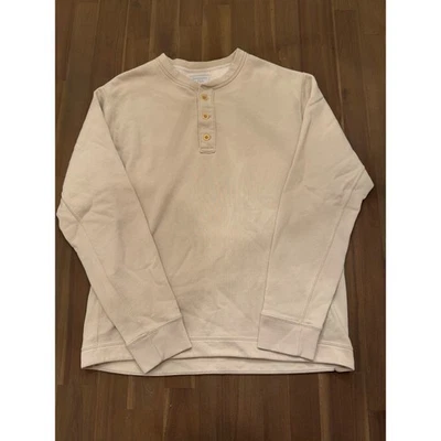 Abercrombie Fitch Hombres Manga Larga Henley Sudadera Tostada Mediana Foto 1 de 4