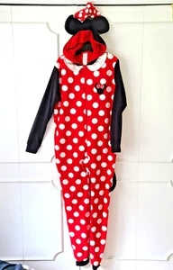 DISNEY Adult S/M MINNIE MOUSE Halloween Costume Sleeper Hooded W/Ears Tail - Picture 1 of 24