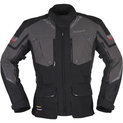Herren Motorrad Jacke L - Modeka Panamericana II 2 - schwarz-dunkelgrau - Bild 1 von 4
