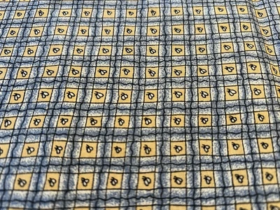 3 yds 1996 Peace Creek Collection Checkered Print Linda Stubbs Spectrix  Fabric - Image 1 of 3