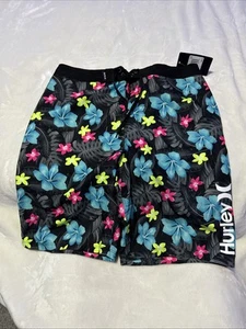 NWT HURLEY CABANA FLORAL BOARDSHORTS SWIM SHORTS 9.5" INSEAM BOYS 18/29 WAIST - Picture 1 of 10