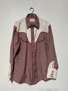 Camisa Scully Vintage Cuadros Perla A Presión Abotonada Western Yugo M/L Para Hombres Años 90 - Imagen 1 de 6