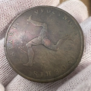 1839 Isle of Man 1/2 Penny Victoria - Picture 1 of 4