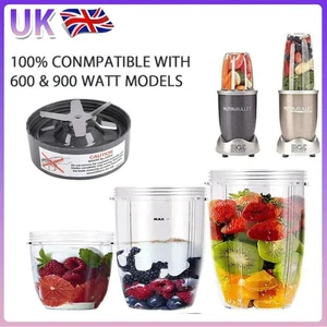 NutriBullet 600W 900W Accessories Cup Jar Lid Handle Blade Gears Set - Picture 1 of 25