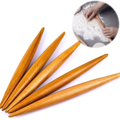 Nudelholz - Teigroller Roller Ausroller Antihaft Naturholz 28cm - Bild 1 von 4