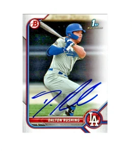 Dalton Rushing 2022 1st Bowman autograph signed card BD84 Los Angeles Dodgers F - Picture 1 of 2