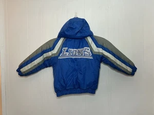 Giacca da club touchdown vintage YOUTH Detroit Lions NFL per bambini ricamata taglia 3T - Foto 1 di 11