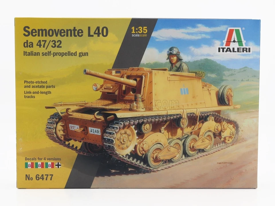 1/35 ITALERI - IVECO FIAT - ANSALDO SEMOVENTE L40 47/32 TANK MILITARY 1941 IT647 - Immagine 1 di 1