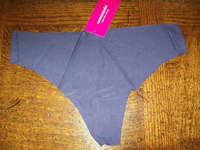 NWT COMMANDO STRETCH BUTTER MID RISE THONG PANTIES CT16 DPP DEEP PURPLE L - Image 1 of 2