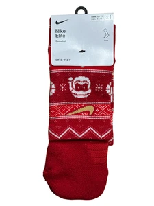 Calcetines de Navidad Nike Elite Basketball Crew Dri-FIT para hombre L 8-12 SX7866-687 NUEVOS CON ETIQUETAS - Imagen 1 de 9