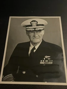 Marc A Mitscher Black & White 8x10 Photograph - American Navy Admiral & Aviator - Picture 1 of 3