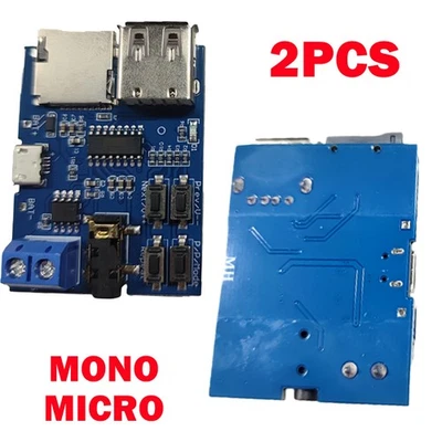 2X Mono MP3 USB Flash Drive Micro SD TF Reproductor de Tarjetas Decodificación Placa Amplificador NUEVO Foto 1 de 4
