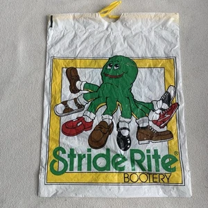 Vintage Stride Rite Bootery Children's Shoe Bag Octopus Plastic Drawstring - Picture 1 of 10
