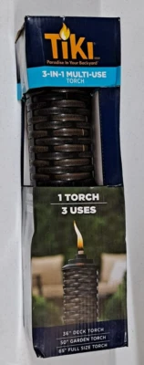 Tiki Honeycomb Torch 3 In 1 Adjustable Multi-use 36" to 65" Great for Summer - Image 1 of 4
