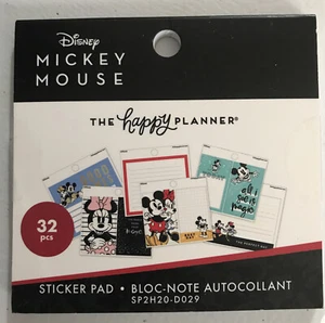 Mini almohadilla adhesiva Happy Planner DISNEY Mickey Mouse 32 piezas. NUEVO - Imagen 1 de 2