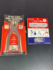 Dritz Dot Snapper Plier Kit 657 Just Squeeze to Attach 1960 New Vintage Sealed - Picture 1 of 9