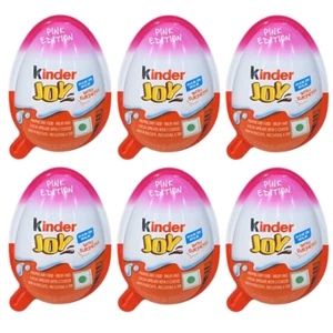 909688 6 x 20g PINK EDITION KINDER JOY CHOCOLATE EGG WITH SURPRISE MILKY & COCOA - Picture 1 of 1