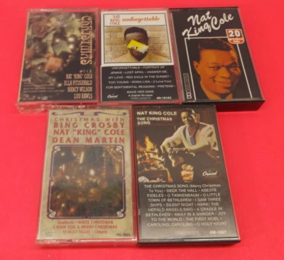 Nat King Cole - 20 Greatest Hits - Vol 1, Various Christmas Lot of 5 Cassettes Foto 1 de 4