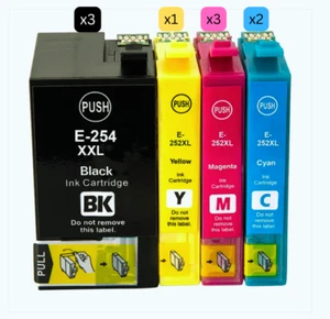 254XXL 252 Ink bundle for Epson Workforce Printers compatible - Picture 1 of 1