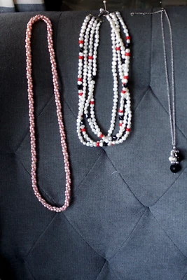 Cultured Pearl/Gemstone AAA  Necklaces 16"/18"/24" Lot Of 3   NEW - Image 1 of 4