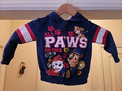 Chaqueta con Capucha y Cremallera Paw Patrol Nickelodeon Talla 24mo Azul/Rojo Todas las Patas en Cubierta Foto 1 de 4