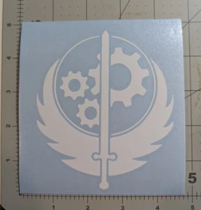 Brotherhood of Steel Logo aus Fallout Videospiel Serie Aufkleber Farbe wählbar - Bild 1 von 3
