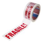 Tesa 6120-PVC PRINTED TAPE 50mmx66m 'Fragile! Handle With Care' RED/WHITE