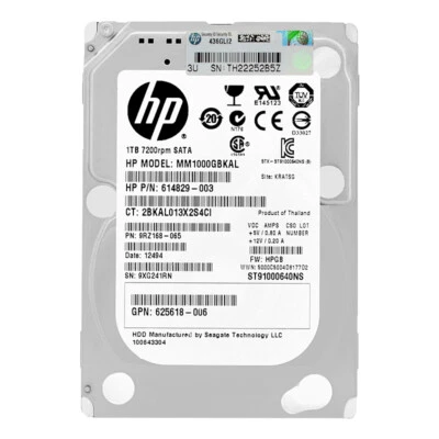 HP MM1000GBKAL 1 TB 7,2K SATAIII 2,5" 614829-003 - Bild 1 von 4