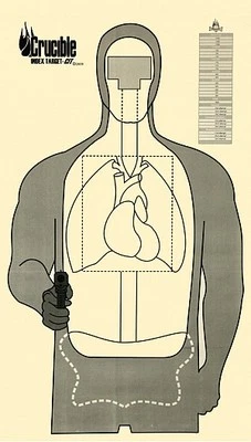 NATIONAL TARGET INDEX-CIT Crucible Target w/Vital Organs & Spine [24" x 42"] (5 targets)