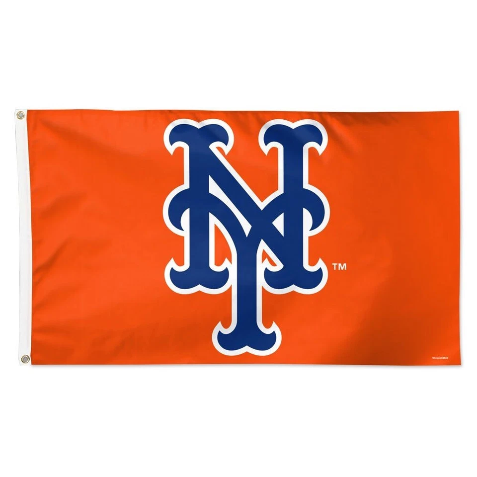 NEW YORK METS LOGO 3'X5' ORANGE DELUXE FLAG NEW WINCRAFT 👀 - Image 1 of 1