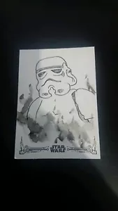 Topps Star Wars ANH B&W STORMTROOPER b sketchcard - Picture 1 of 1
