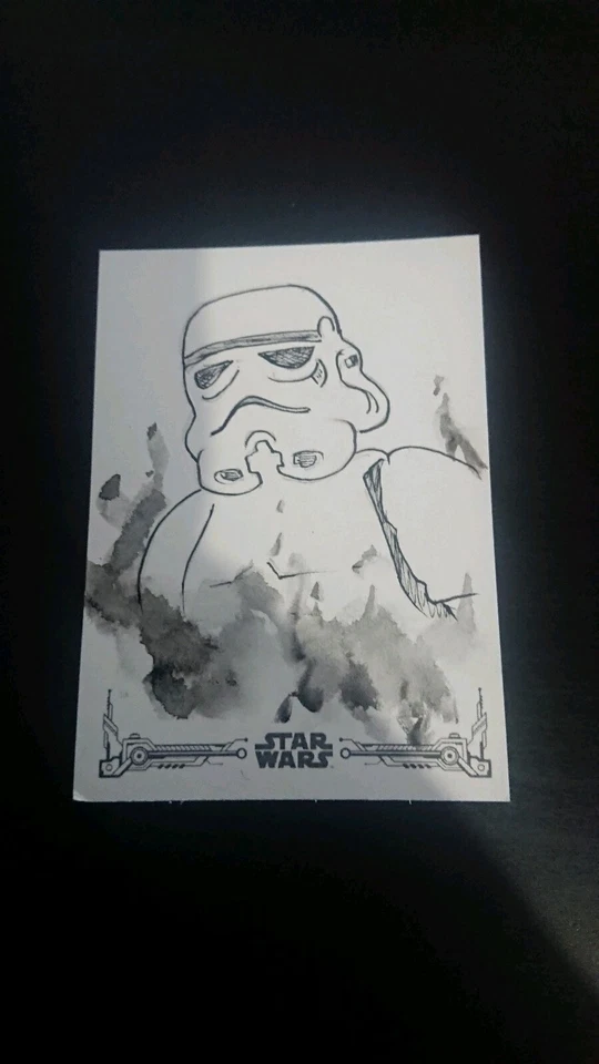 Topps Star Wars ANH B&W STORMTROOPER b sketchcard  - Image 1 of 1