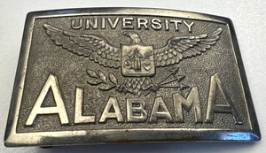 University Of Alabama Belt Buckle 1970s Eagle Roll Tide Football Vintage - Picture 1 of 5