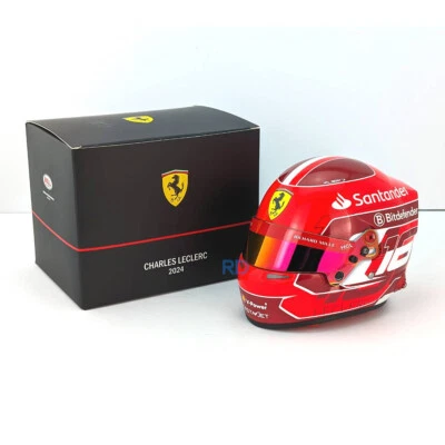 2024 Charles Leclerc Mini Helmet - 1:2 Scale - Ferrari Bell F1 Helmet - 4100304 - Image 1 of 4