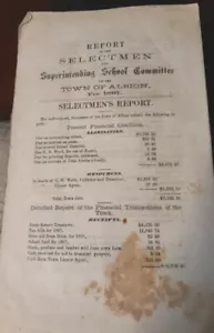 Albion Me. 1867 Rapporto Città Selezione Scuola Rapporto Nomi Guerra Civile Epoca 8 pgs - Foto 1 di 8