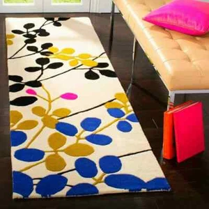 Nueva alfombra acolchada a mano de aspecto moderno 100 % lana - Imagen 1 de 4