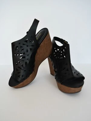 Lindas Sandalias de Cuña Nine West Eternal con Hebilla Correa Cordón Talla 7.5 M Foto 1 de 4