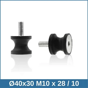 Taillierte Gummipuffer Typ TB Ø40 x 30 M10 x 28 / 10 NK 55° Stahl verzinkt - Picture 1 of 2